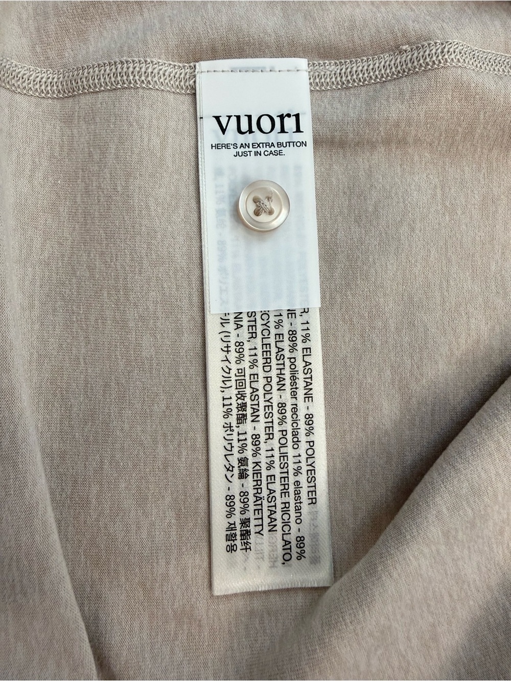 NWT Vuori Halo Cardigan 2.0 Ecru Heather DreamKnit L - Picture 10 of 12